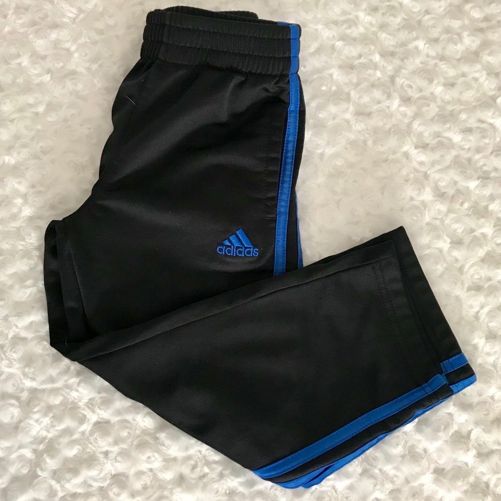 Boys 4T Adidas Track Pants Blue Stripes